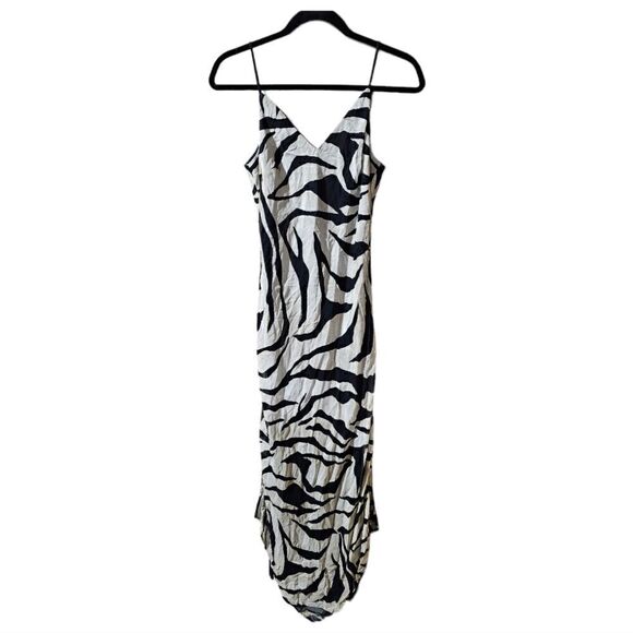 JOSEPH RIBKOFF Chic Flattering Animal Print Strappy Back Maxi Dress Gown- Size 4 - Picture 1 of 7